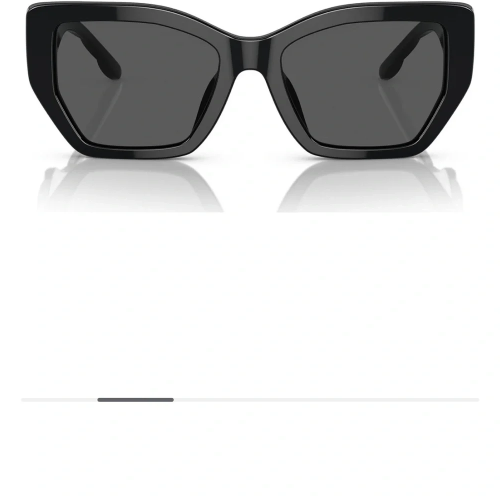 Tory Burch Black Cat-Eye Sunglasses with Gold Logo